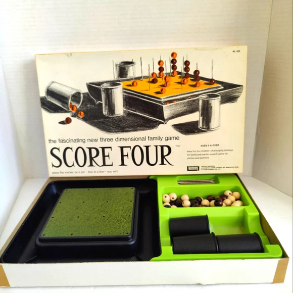 Score Four Board Game (1971) , Three Dimensional Game (read) - Picture 1 of 8